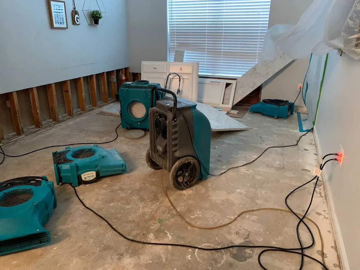 Dehumidifier in flood-cut room for Water Extraction & Removal in Holyoke